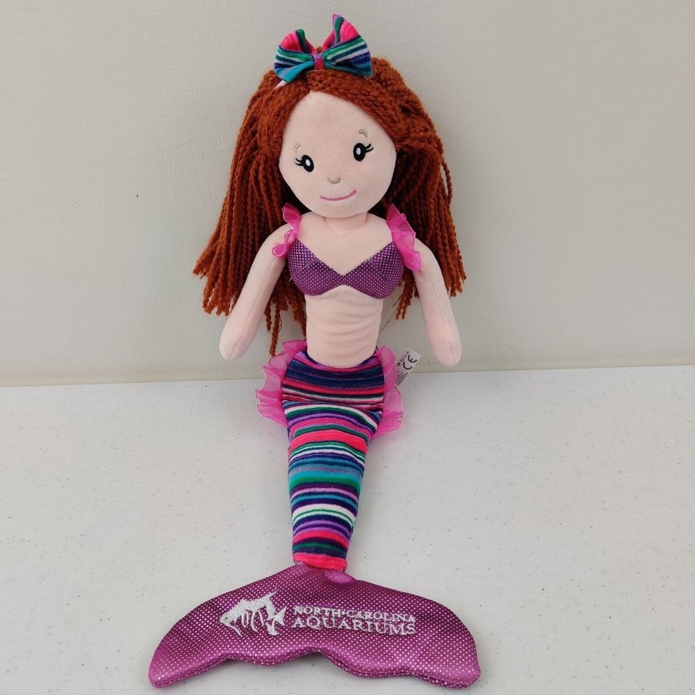 Petting Zoo Mermaid Pink & Purple Plush Stuffed Animal North Carolina Aquarium